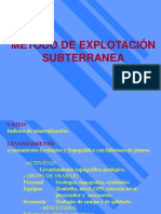 Metodos de Explotacion Subterranea