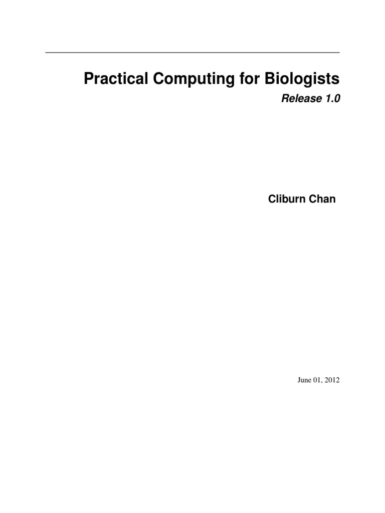 Practical Computing For Biologists | PDF | Regular Expression