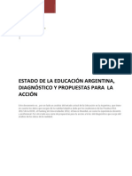 Estado de La Educación Argentina Diagnóstico y Propuestas Para La Acción