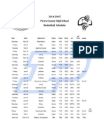 Basketball Schedule