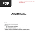 NOÇOES DE ARQUIVOLOGIA