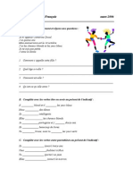 Fiche de Travail de Français - Mars 2006 - 2