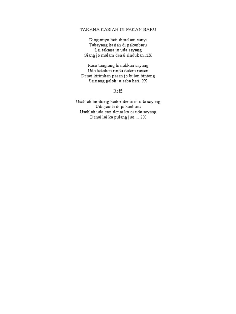 Takana Kasiah Di Pakan Baru | PDF | Agama & Spiritualitas