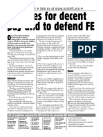 Vote Yes For Decent Pay and To Defend FE: Reject