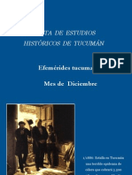 Efemerides Tucumanas - Mes de Diciembre - Junta de Estudios Históricos Tucumán