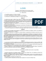 LOI Organique No 2014-1392 Du 24 Novembre 2014 Portant Application de L'article 68 de La Constitution