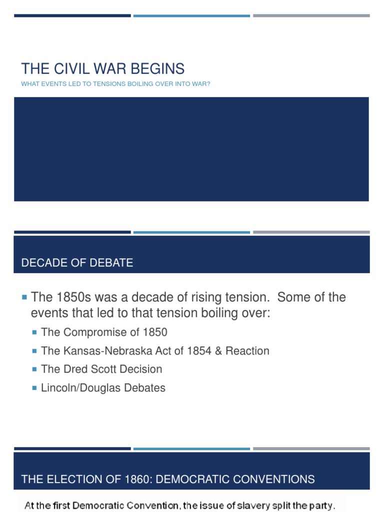 The Civil War Begins | PDF | Politics | Travel