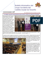 Boletín del Grupo Socialista del Cabildo de Tenerife 103.24 - 30 de noviembre 2014