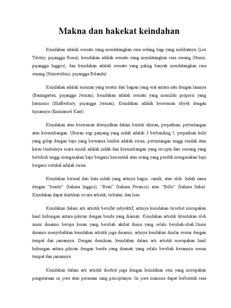 Makna Keindahan Pdf