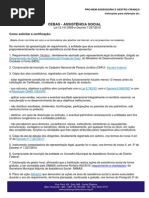 Instruções CEBAS Assistência Social