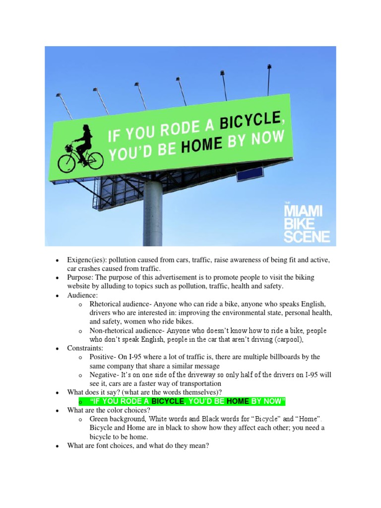 Rhetorical Analysis Draft | PDF | Billboard | Advertising