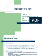 Introduction to Law Lecture I