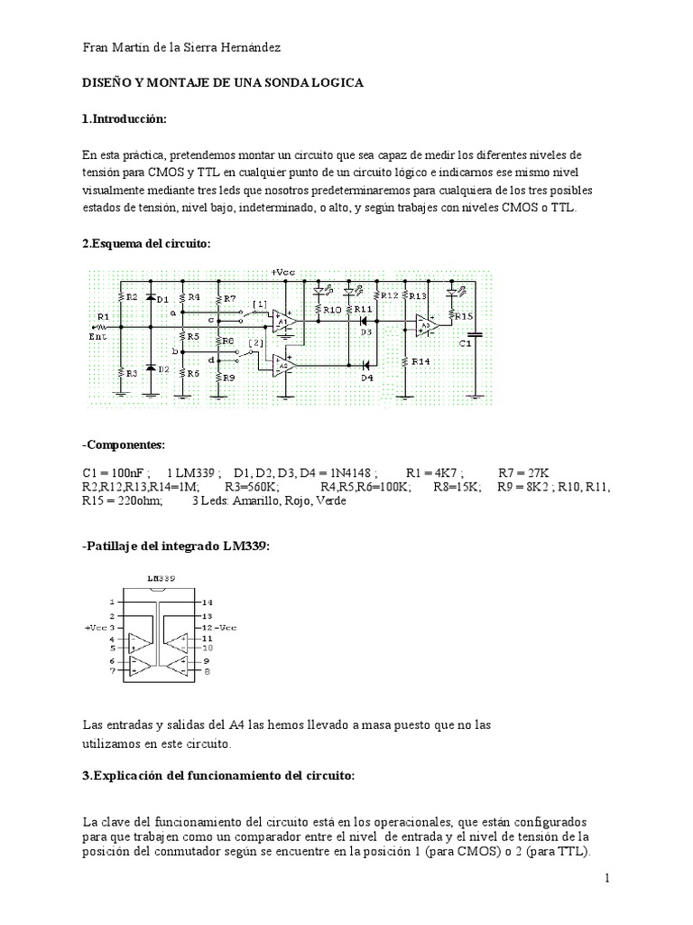 Novo testador de circuito de sonda para detecção de lógica, para ttl e
