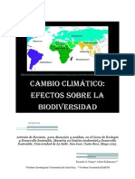 Cambio Climático: Efectos Sobre La Biodiversidad.