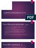 SUBPROGRAME IN C++ - Reguli de utilizare