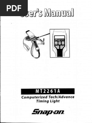 Snap-On MT2261A User Manual | PDF | Engines | Machines