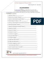 Les - Présentations (Fiche - FLE - ADOS - A1+)