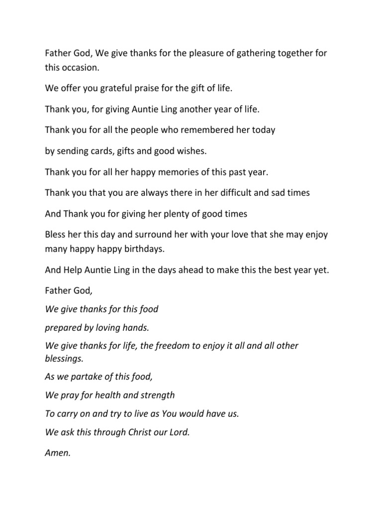 Birthday Prayer Pdf Christian Behaviour And Experience Religious