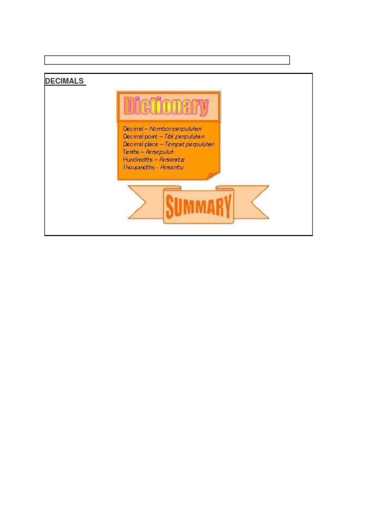 Decimals Pdf Fraction Mathematics Arithmetic