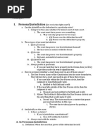 Barbri Notes Personal Jurisdiction