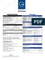 Dominion Fees Timetable 2014