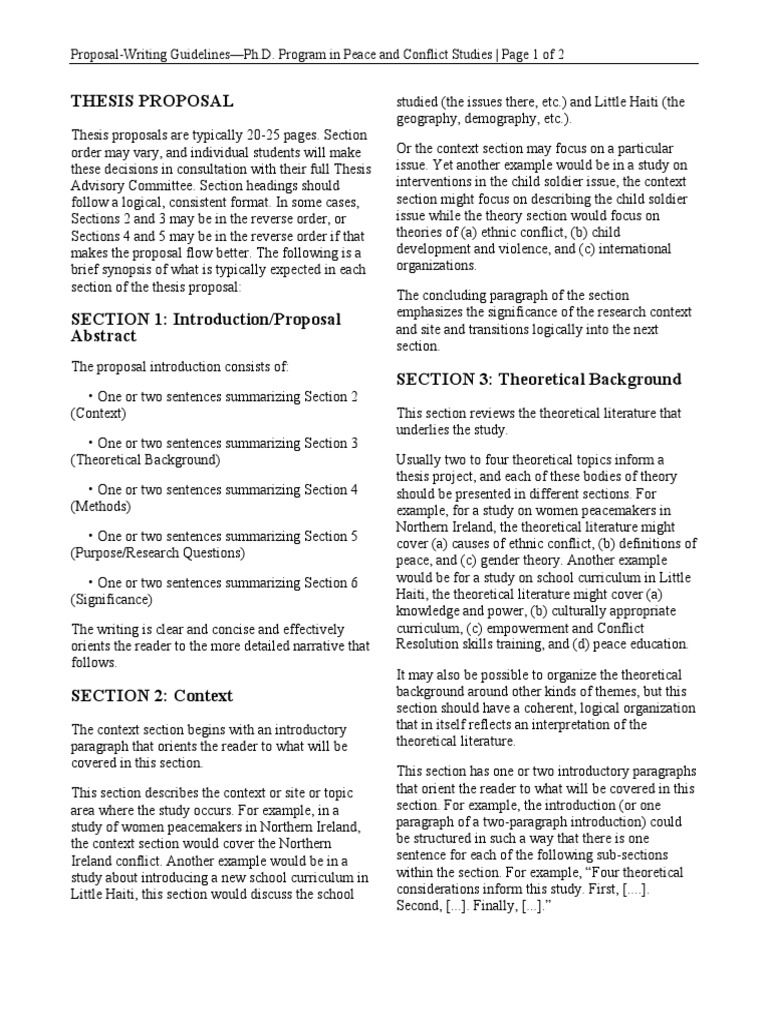 Ph.D. Thesis Proposal Guidelines | PDF | Thesis | Theory