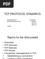 TCP Protocol Dynamics: Submitted To-Covered