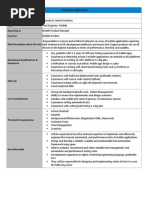 Job Description: Job Code Designation Title Role Reporting To Function