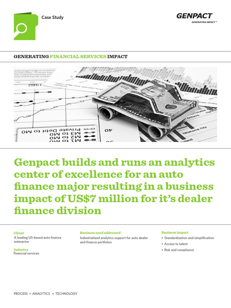 Enterprise Auto Finance >> Genpact Builds And Runs An Analytics Center Of Excellence Enterprise Auto Finance >> Genpact Builds And Runs An Analytics Center Of Excellence