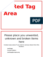 5S Red Tag Area Sign Template