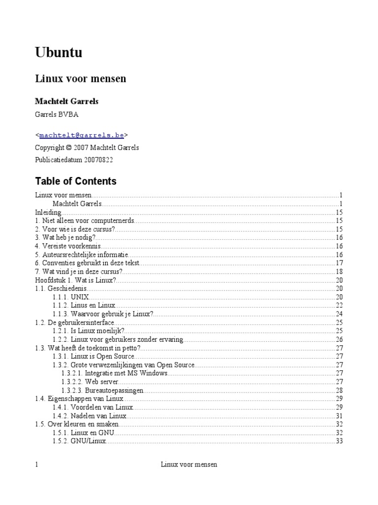 Ubuntu Handleiding | PDF