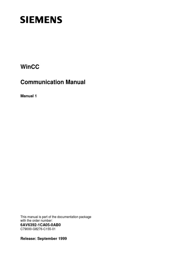 WinCC Communication Setup Guide | PDF | Computer Network | Ethernet