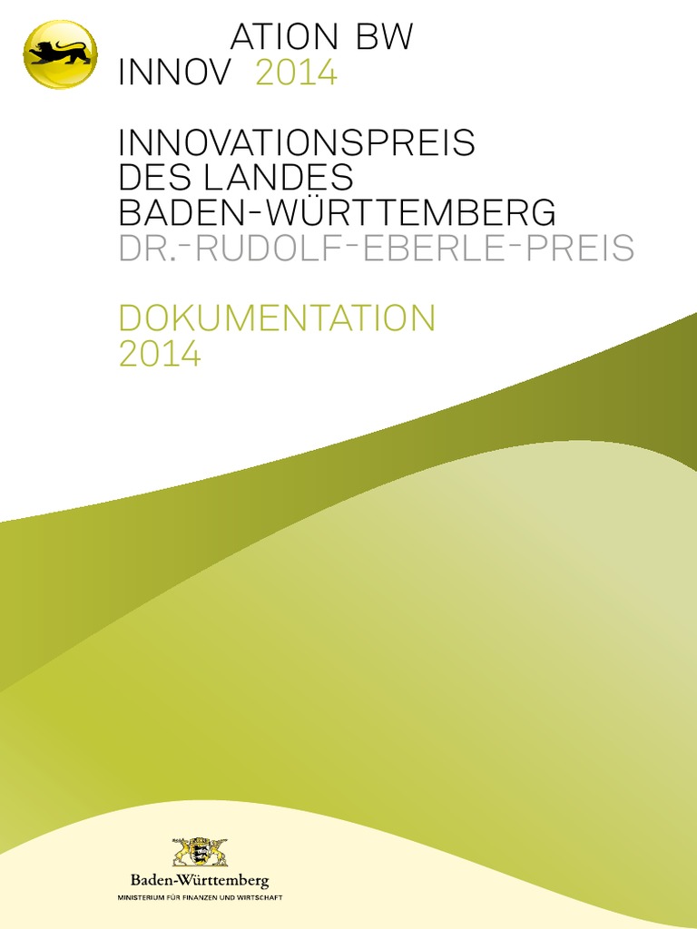 2014 - Dokumentation Des Innovationspreises Des Landes Baden