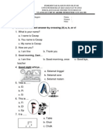 Choose The Correct Answer by Crossing (X) A, B, or C!: Ulangan Umum Akhir Semester I (Uuas) SD