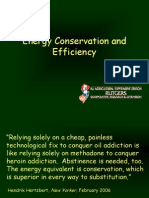 Energy Conservation and Efficiency