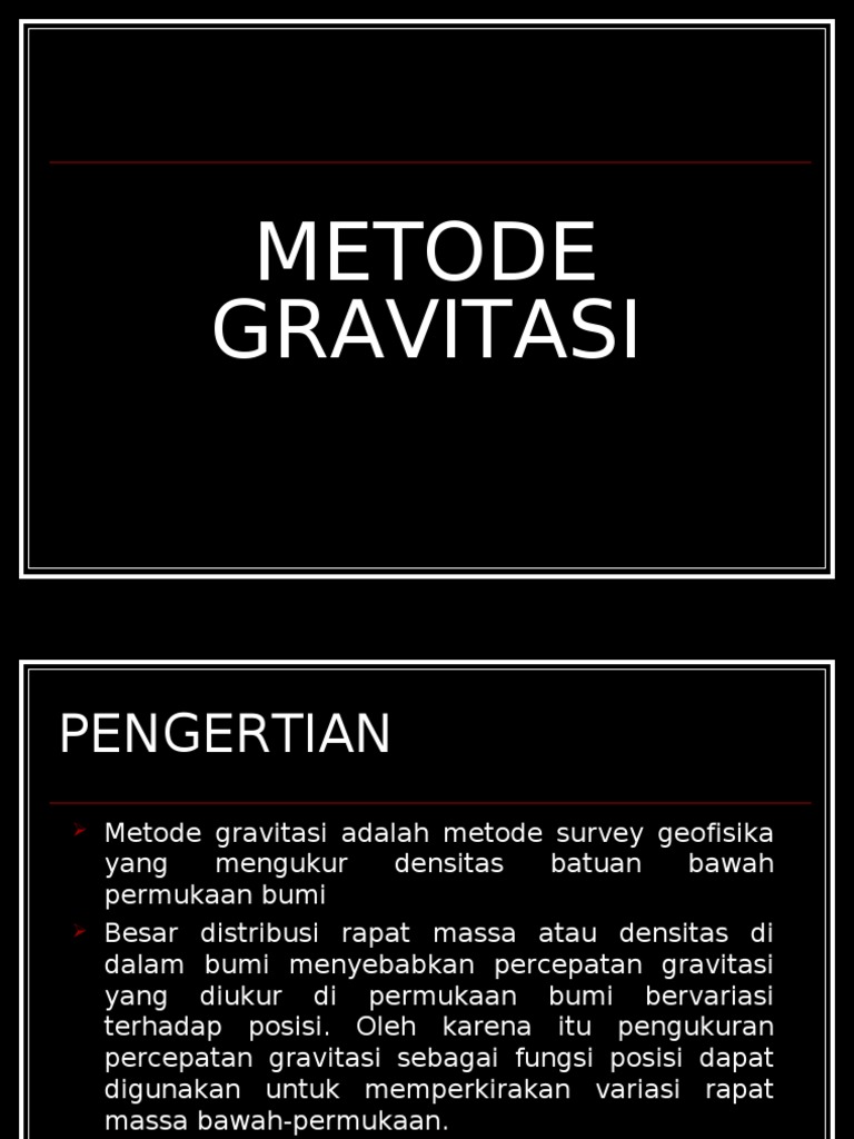 Metode Gravitasi dalam Geofisika | PDF