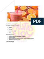 Smoothie Fresa, Naranja y Limón Ingredientes Necesarios para El Zumo