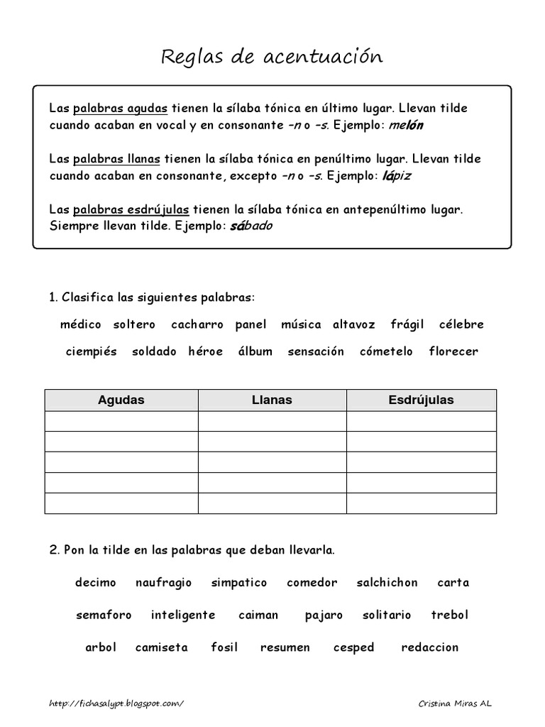Reglas de Acentuación | PDF | Artes del Lenguaje y Comunicación | Arte
