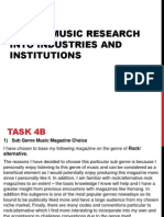 Task 4: Music Research Into Industries and Institutions