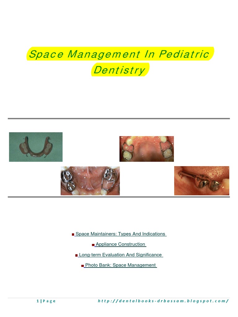 Types of Space Maintainers in Pediatrics | PDF | Orthodontics | Dentistry