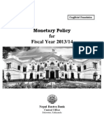Monetary Policy (In English) - 2013-14 (Full Text)