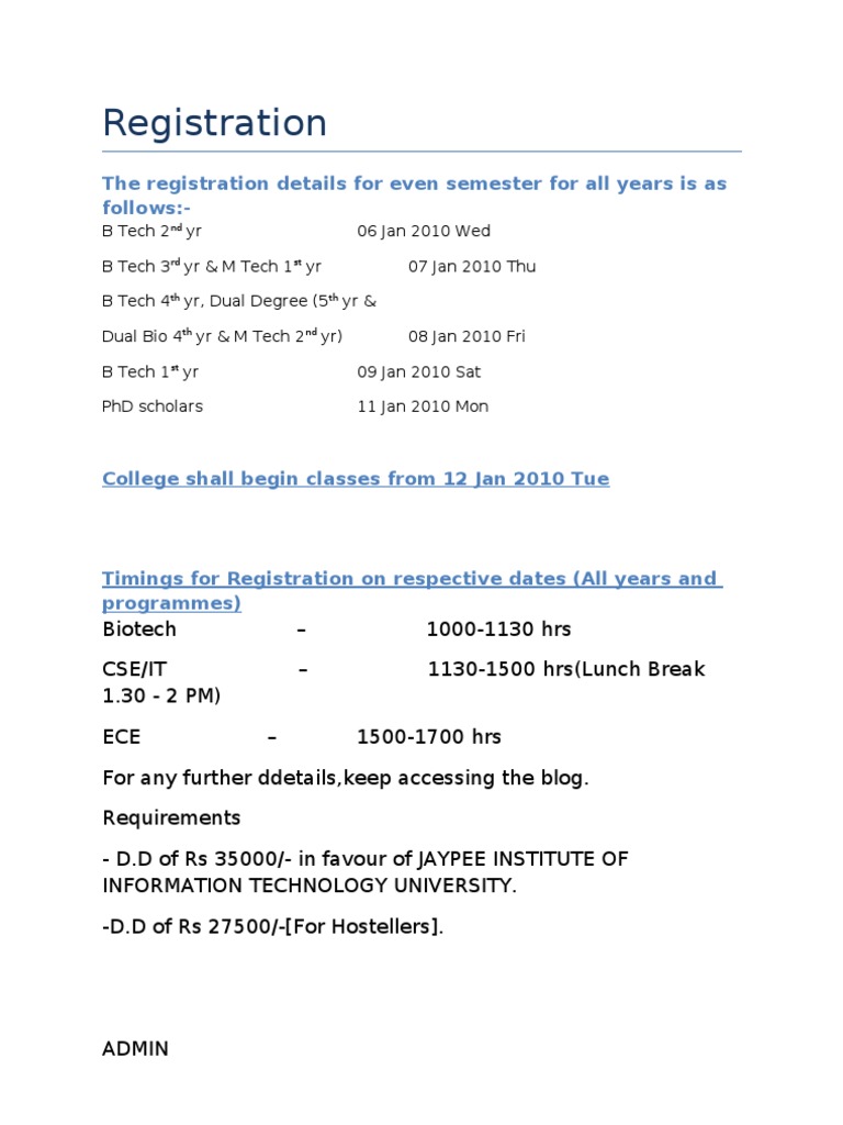 Registration | PDF