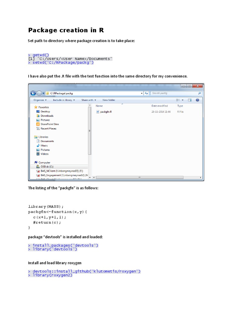 Creating R Packages with Rcmd.exe | PDF | Library (Computing ...
