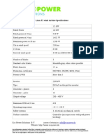 Liam F1 Wind Turbine Specifications: Info@ecopower - Do