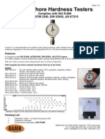 Affri Shore D 3002 Portable Hardness Tester Durometer Data Sheet