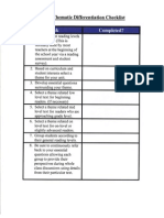 thematic differentiation checklist