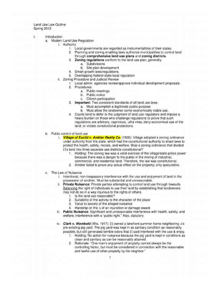 Land Use Law | PDF