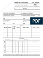 Generic Project Document Atdp - SC - 000701 Issue 0 Laboratory Test Request