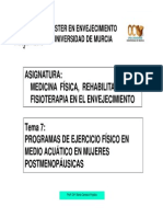 Programa de Ejercicio en El Medio Acuatico en Mujeres Postmenopáusicas