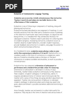 Evaluation of Communicative Language Teaching